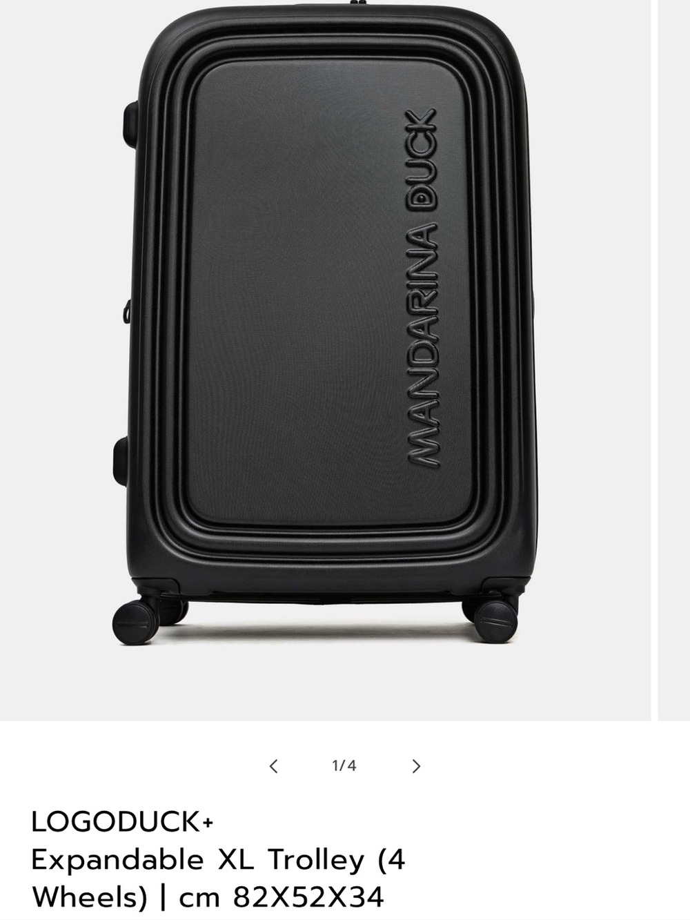 Mango Duck Black Suitcase + Expandable XL Trolley